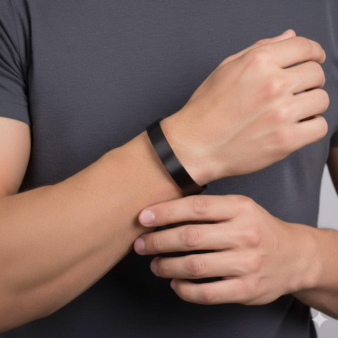 BG1200B B.Tiff Simplicity Black Matte Bangle Bracelet