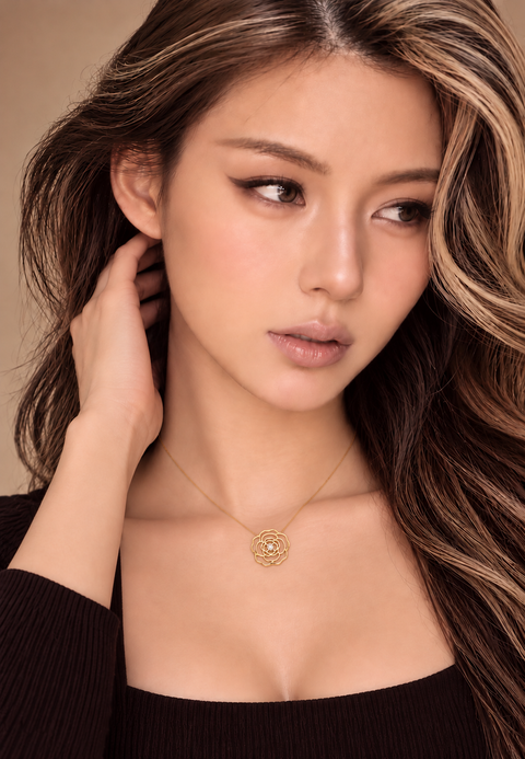 PT308G B.Tiff Rosé Gold Pendant Necklace