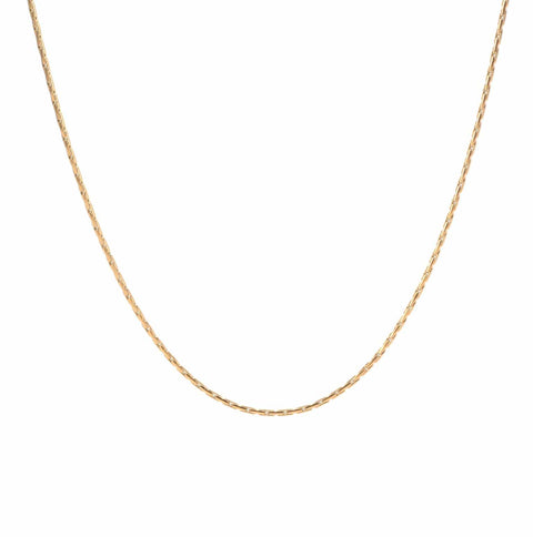 C031G B.Tiff Diamond Cut Gold Chain Necklace (An exclusive clasp design)