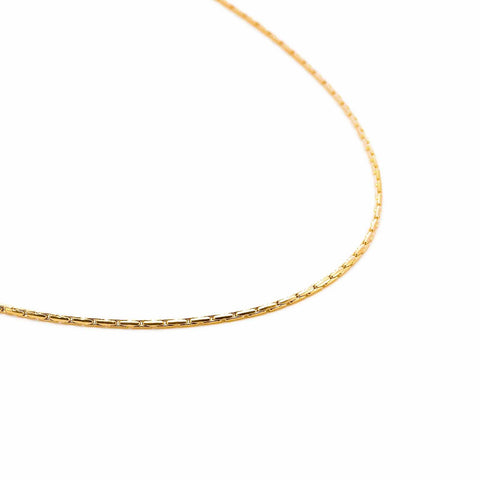 C031G B.Tiff Diamond Cut Gold Chain Necklace (An exclusive clasp design)