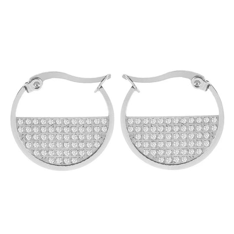 ER500W B.Tiff Pavé Lune Earrings