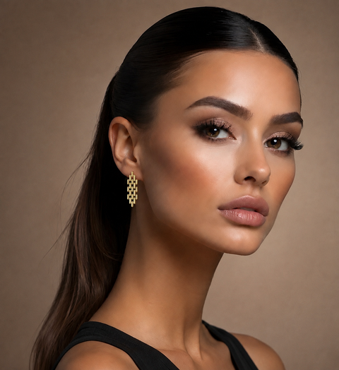 ER004G B.Tiff Gold Ripple Earrings