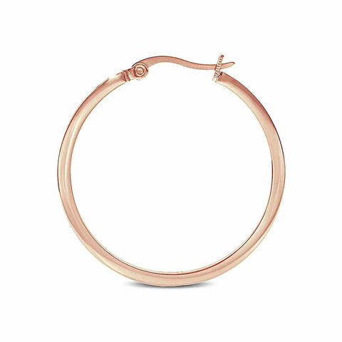 ER317RG B.Tiff Rose Gold Pavé 58-Stone Classic Large Hoop Earrings