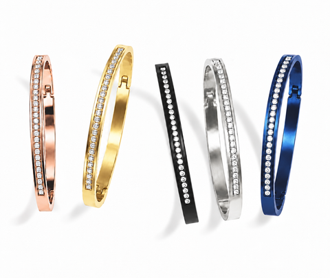 BG333G B.Tiff Gold Eternity 25 Bangle Bracelet