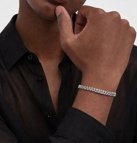 BG140W B.Tiff Franco Link Bracelet