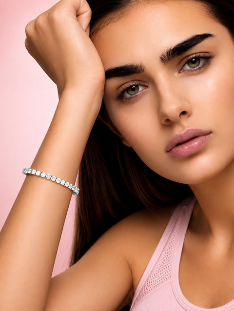 BG400W B.Tiff 4mm Tennis Bracelet