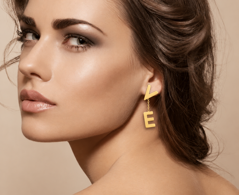 ERloveG B.Tiff Gold Love Earrings
