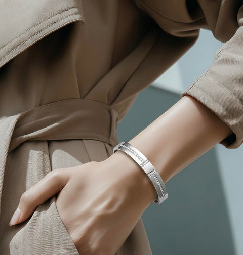 BG107W B.Tiff Pavé Harmony Bangle Bracelet