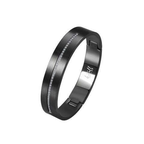 BG1212B B.Tiff Black Eternity 38 Bangle Bracelet