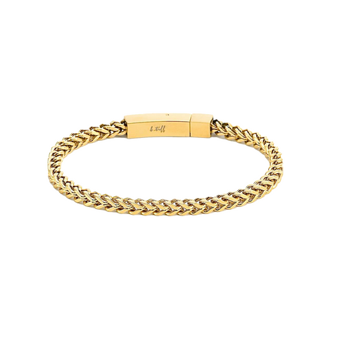 BG140G B.Tiff Gold Franco Link Bracelet