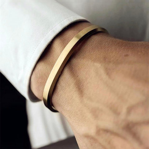 BG300G B.Tiff Simplicity Narrow Gold Bangle Bracelet