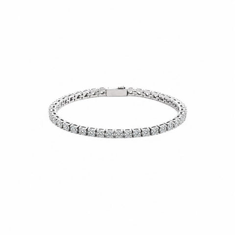 B.Tiff BG388W 3mm Tennis Bracelet front view showing 3mm stones