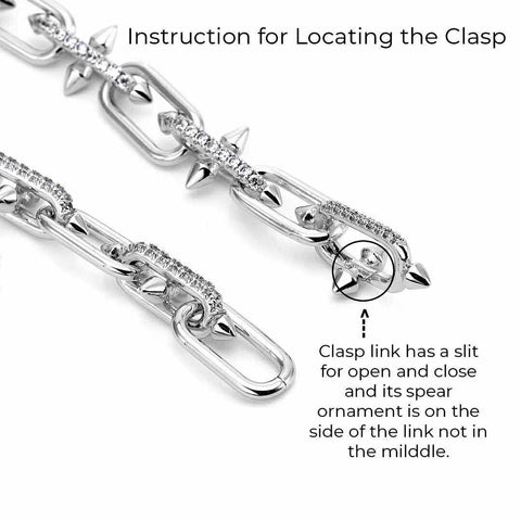 BG515W B.Tiff Talon Chain Bracelet