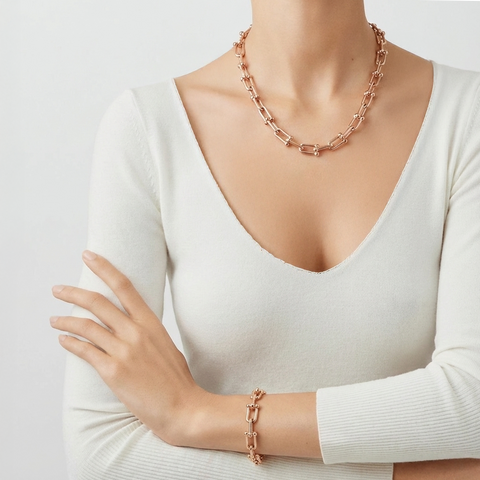 BG525RG B.Tiff Rose Gold Cheval Bracelet