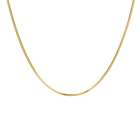 C001G B.Tiff Gold Octagonal Herringbone Chain Necklace