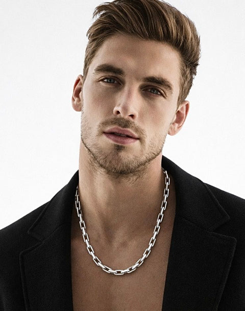 C010W B.Tiff High Polish Edge Paperclip Link Necklace