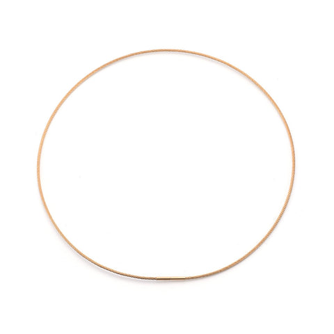 C015RG B.Tiff Rose Gold Cable Wire Chain Necklace