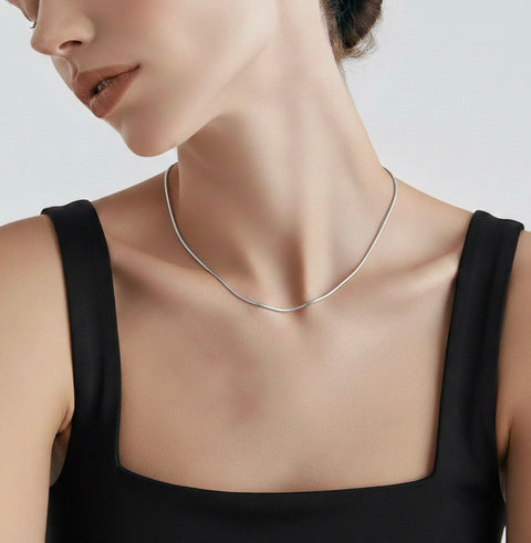 C030W B.Tiff Thin Coil Chain (An exclusive clasp design)