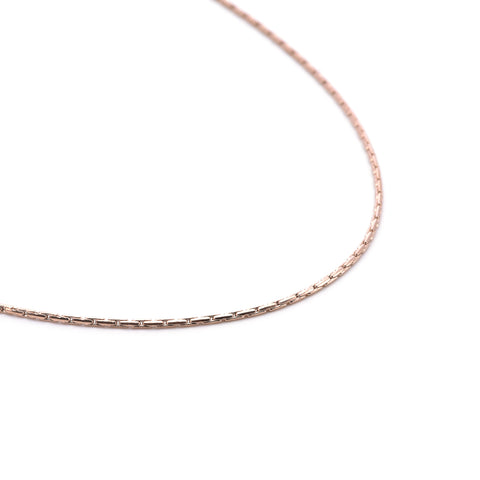 C031RG B.Tiff Diamond Cut Rose Gold Plated Chain Necklace