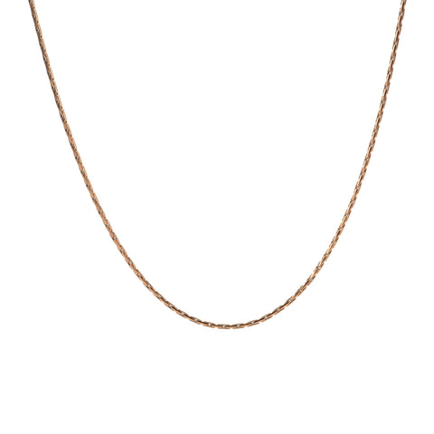 C031RG B.Tiff Diamond Cut Rose Gold Plated Chain Necklace
