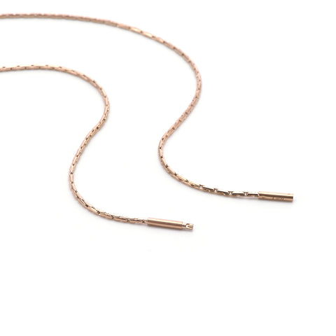 C031RG B.Tiff Diamond Cut Rose Gold Plated Chain Necklace