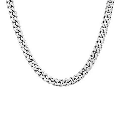 C138W B.Tiff 8mm Flat Cuban Link Necklace