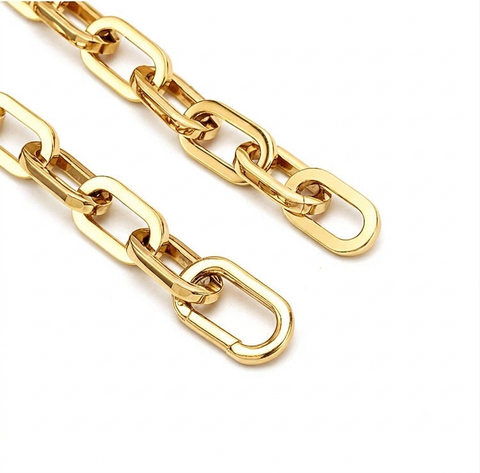 C200G B.Tiff High Polish Gold Paperclip Chain Necklace