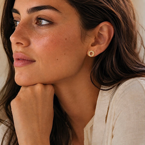 ER118RG B.Tiff Rose Gold Pavé Barrel Earrings