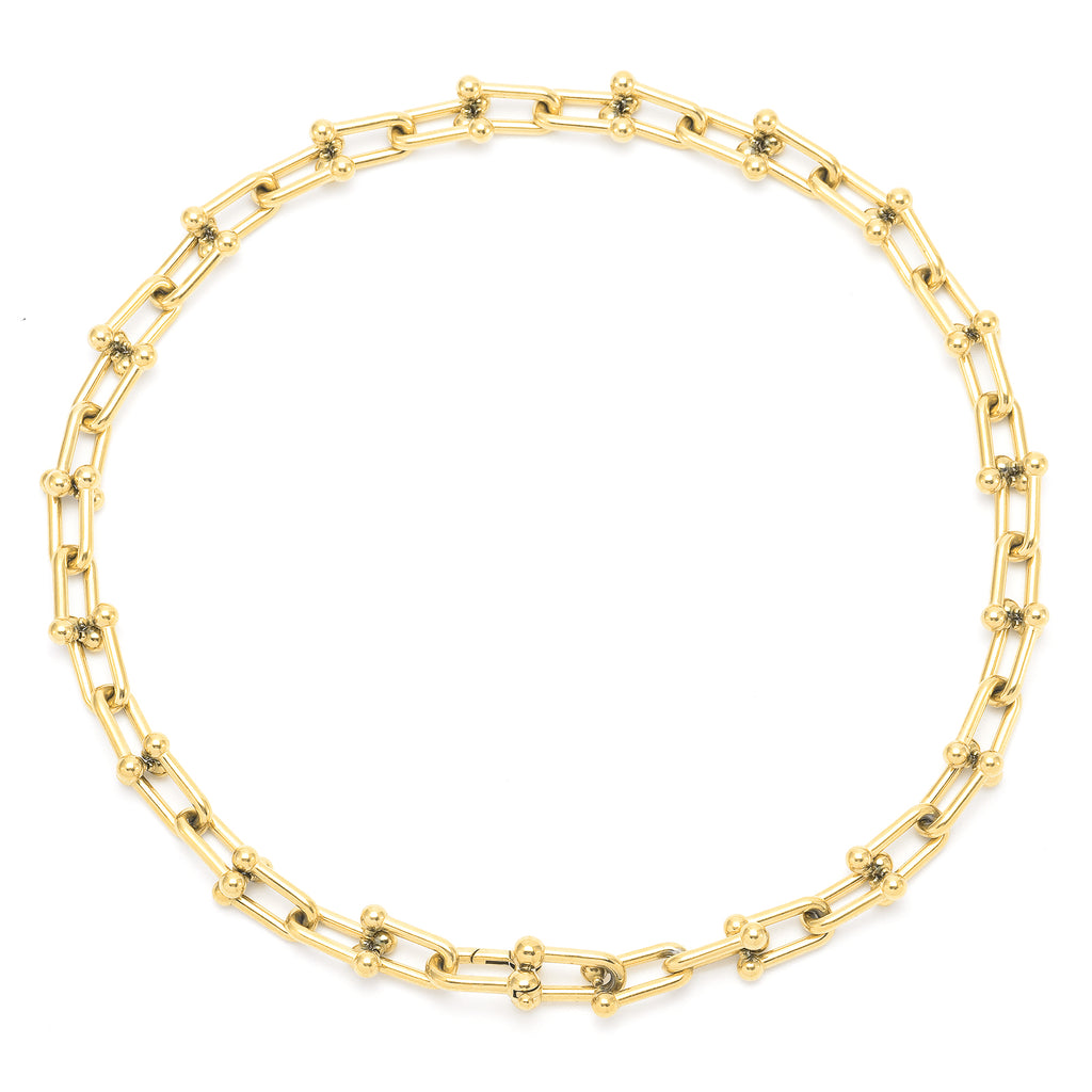 Tiffany Hardwear Graduated Link Necklace in 18K Rose Gold, Size: 18 in.