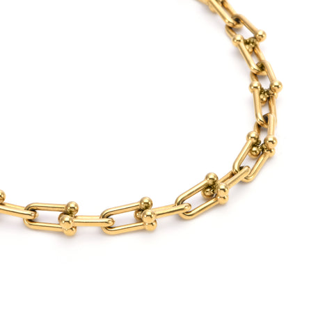 C525G B.Tiff Gold Cheval Necklace