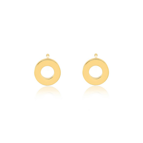 ER001G B.Tiff Gold Open Circle Stud Earrings