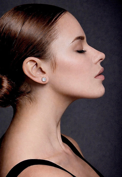 ER101G B.Tiff Gold 1 ct Solitaire Stud Earrings