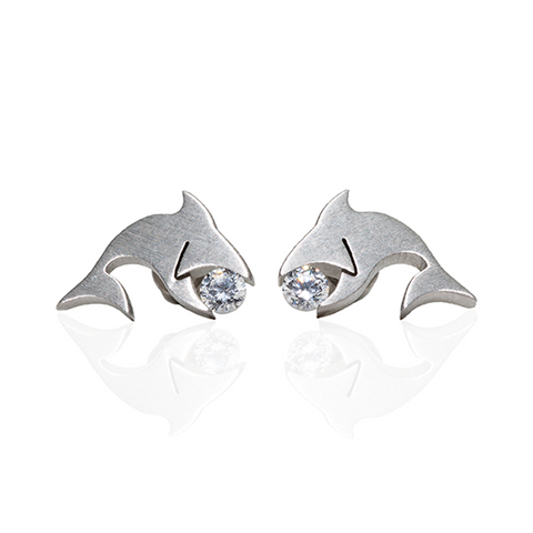 ER119W B.Tiff Shark Earrings