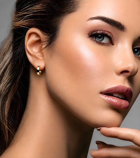 ER300G B.Tiff Gold Hoop Earrings