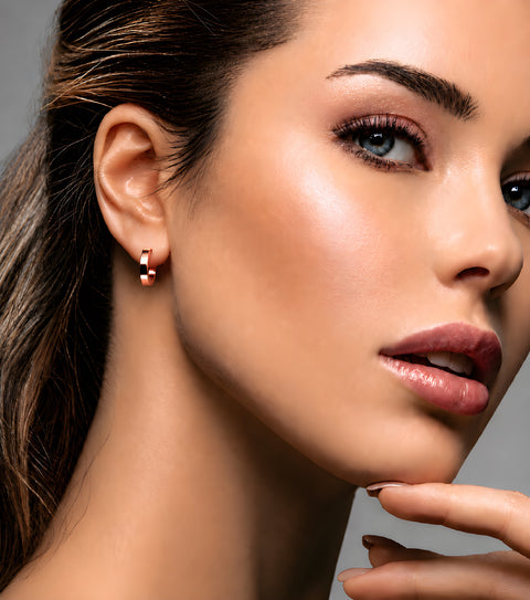 ER300RG B.Tiff Rose Gold Hoop Earrings