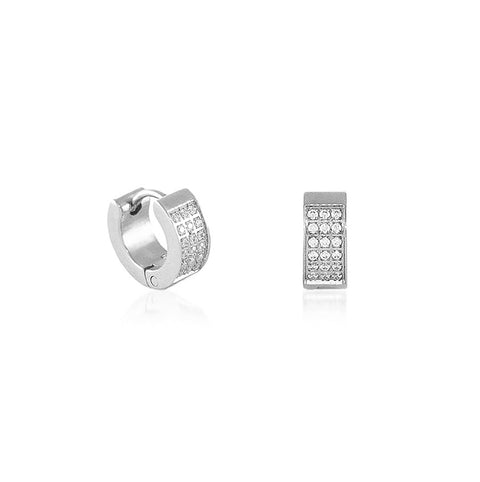 ER418W B.Tiff Pavé Huggie Earrings