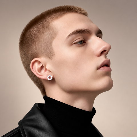 ER001W B.Tiff Open Circle Stud Earrings