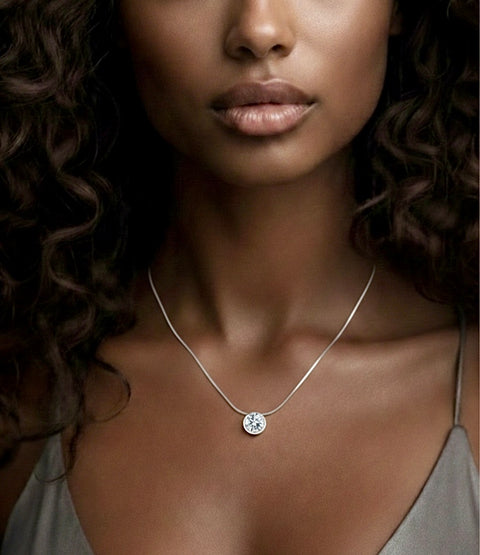 PT201W B.Tiff 2 ct Solitaire Pendant