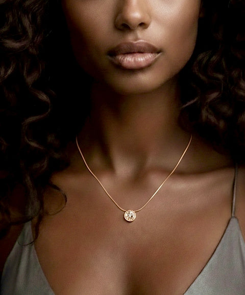 PT201RG B.Tiff Rose Gold 2 ct Solitaire Pendant