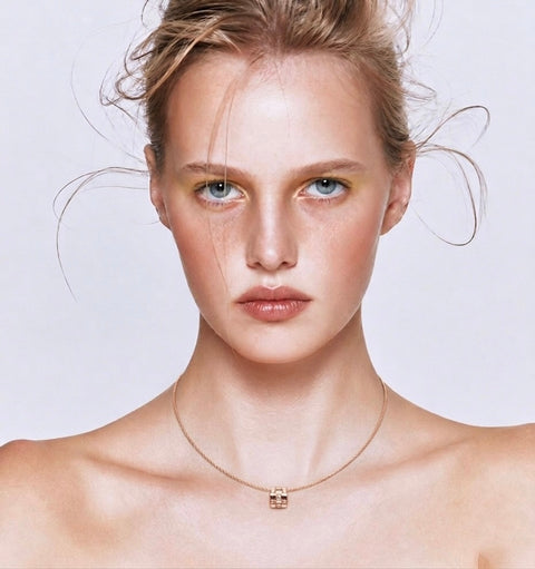 PT104RG B.Tiff Rose Gold Pavé Trellis Pendant