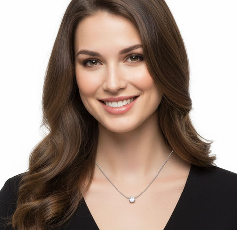 PT201W B.Tiff 2 ct Solitaire Pendant