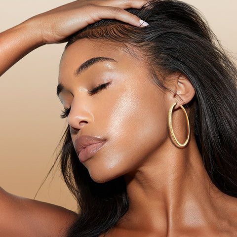 ER322RG B.Tiff Rose Gold Pavé 146-Stone Big Hoop Earrings