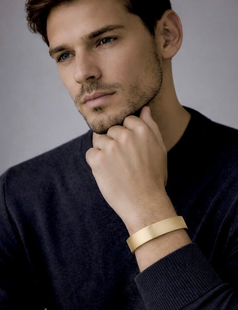 BG1200G B.Tiff Simplicity Matte Gold Bangle Bracelet