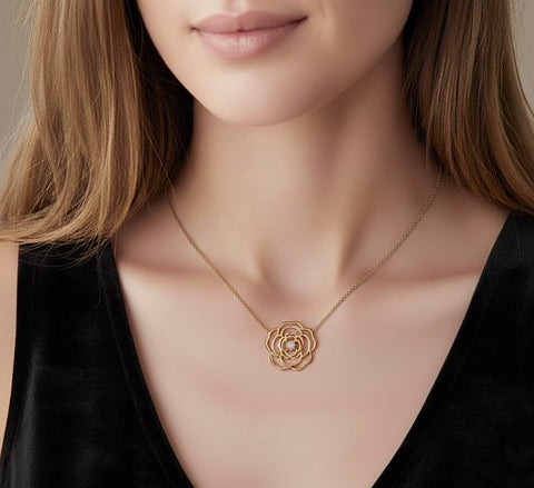 PT308G B.Tiff Rosé Gold Pendant Necklace