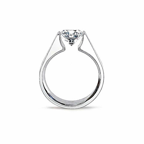 RG093W B.Tiff 2 ct Round Solitaire Engagement Ring