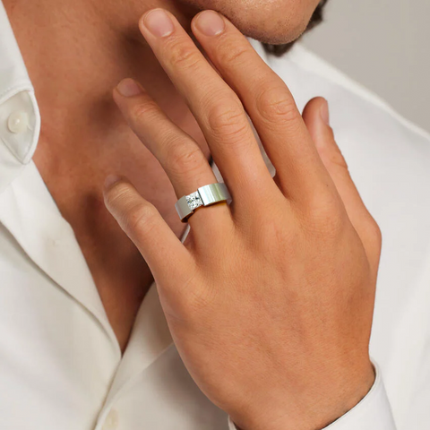 RG094W B.Tiff Tension 1 ct Princess Cut Solitaire Ring