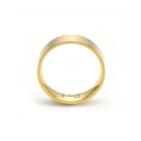 RG600G B.Tiff Gold Simplicity 6mm Stacking Plain Ring
