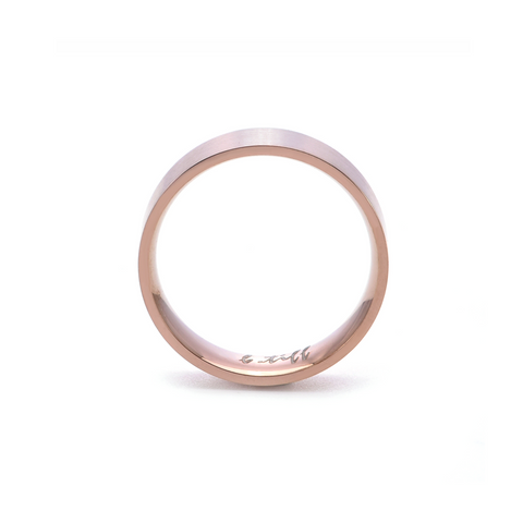 RG600RG B.Tiff Rose Gold Simplicity 6mm Stacking Plain Ring