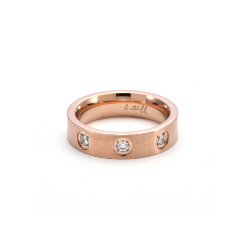 RG808RG B.Tiff Rose Gold 8-Stone Pave Ring