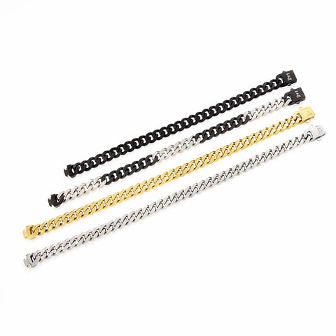 BG138W B.Tiff 8mm Flat Cuban Link Bracelet